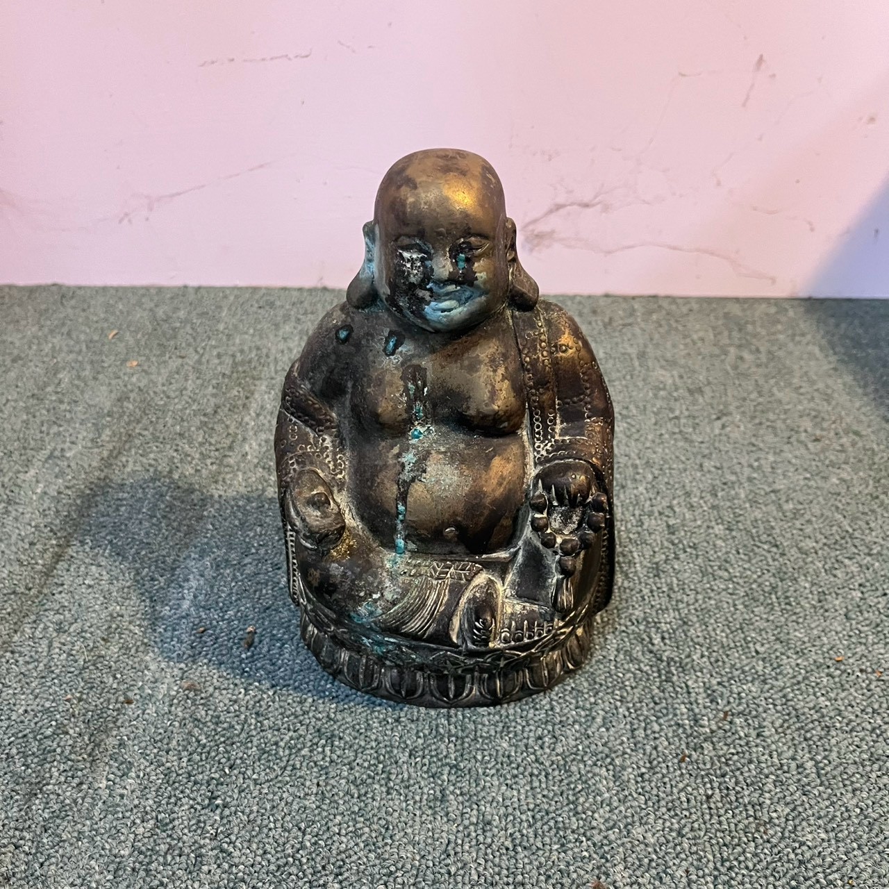 Copper Buddhist statue 銅製彌勒佛像